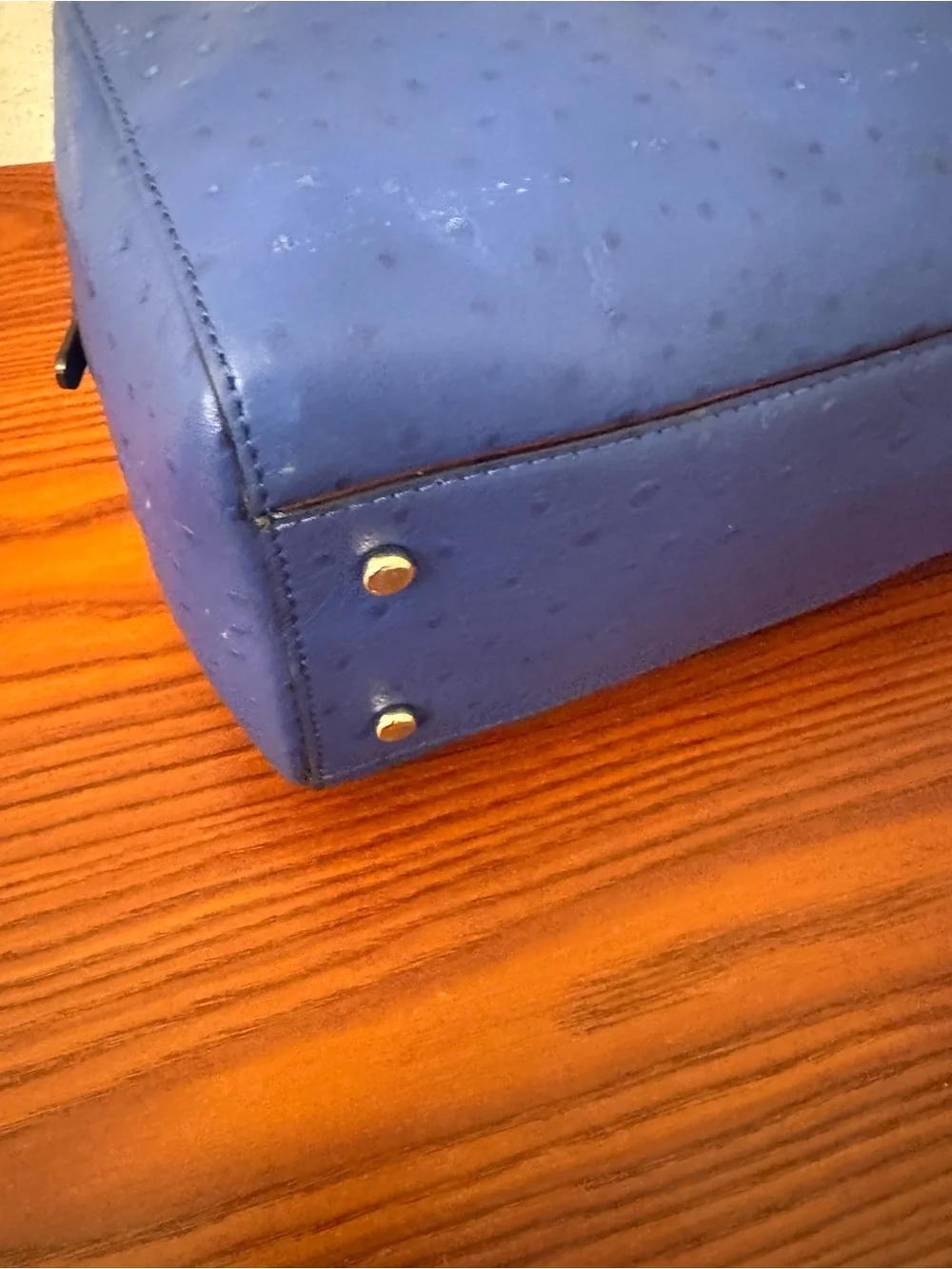kate spade cobalt blue embossed satchel